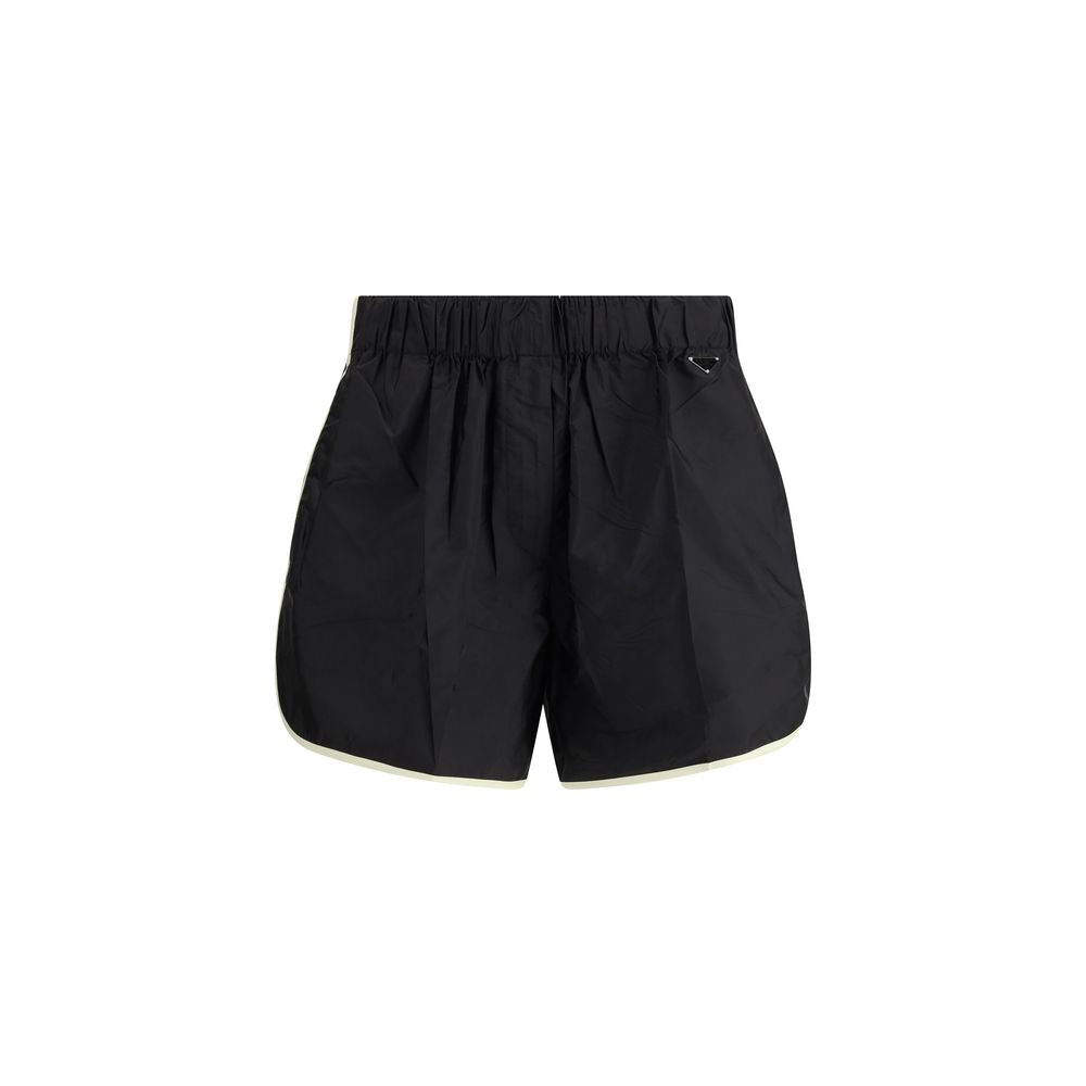 Prada Black Recycled Polyamide Bermuda Shorts | Regal Royce
