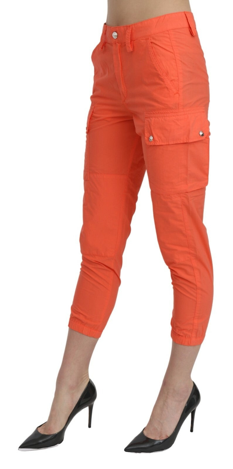 CYCLE Cotton Orange High Waist Skinny Cropped Trouser Pants | Regal Royce