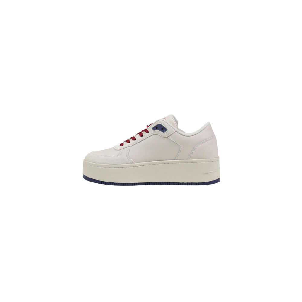 Tommy Hilfiger Jeans Beige Leather Platform Sneakers | Regal Royce