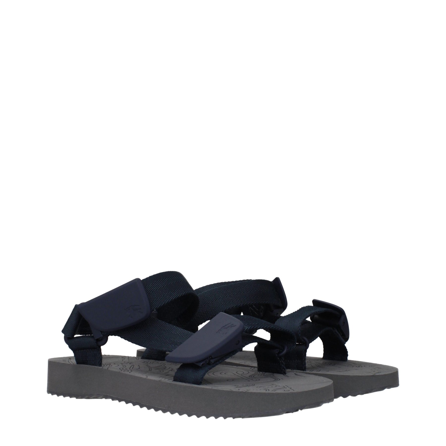 Burberry Blue Fabric Flat Sandals | Regal Royce