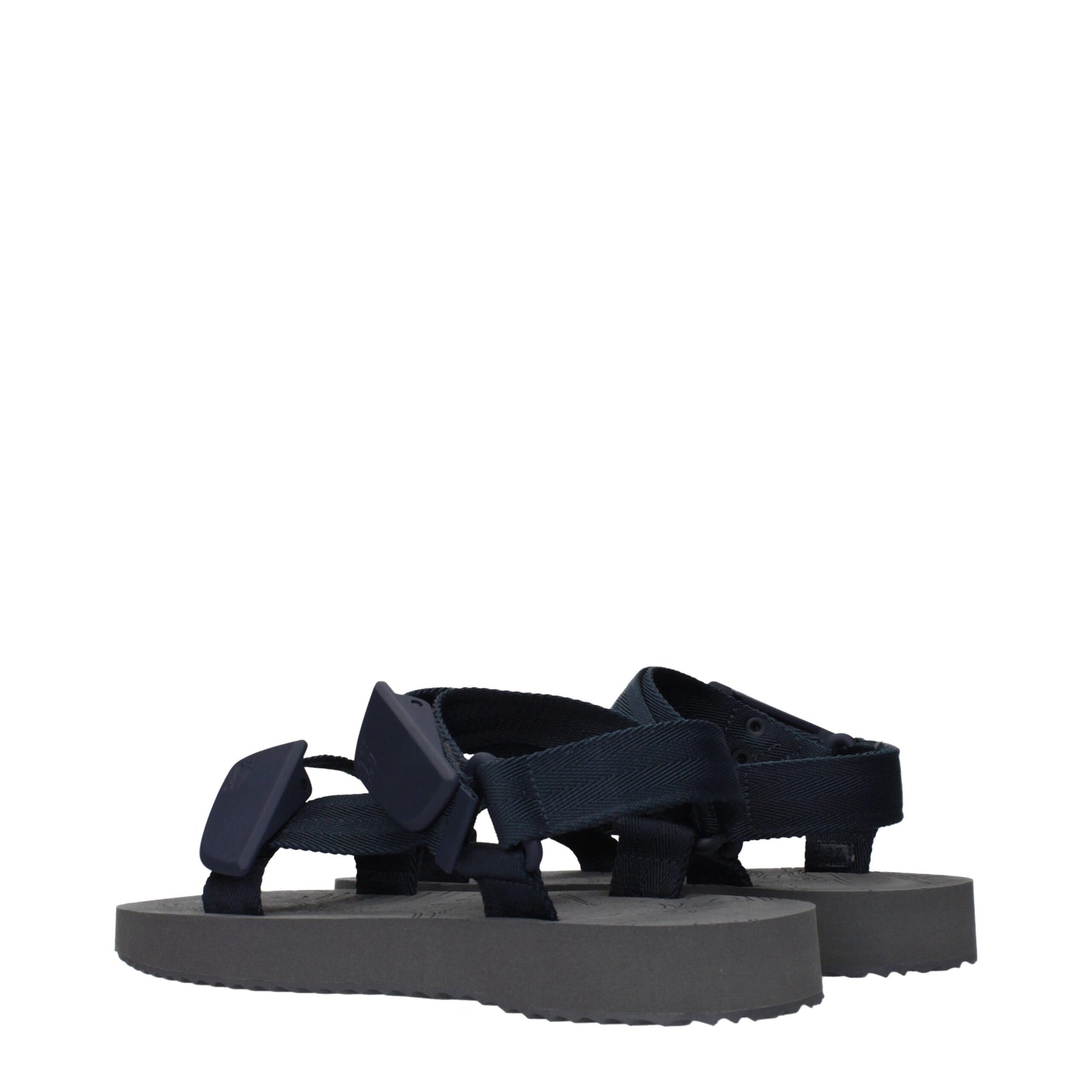 Burberry Blue Fabric Flat Sandals | Regal Royce