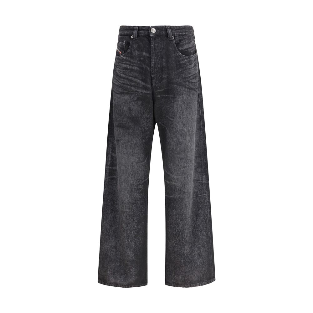 Diesel Black Cotton Relaxed Fit Jeans | Regal Royce