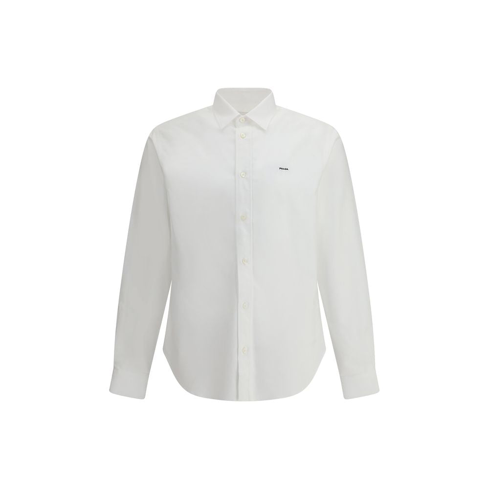 Prada White Fleece Wool Dress Shirt | Regal Royce