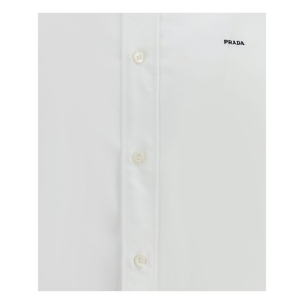 Prada White Fleece Wool Dress Shirt | Regal Royce