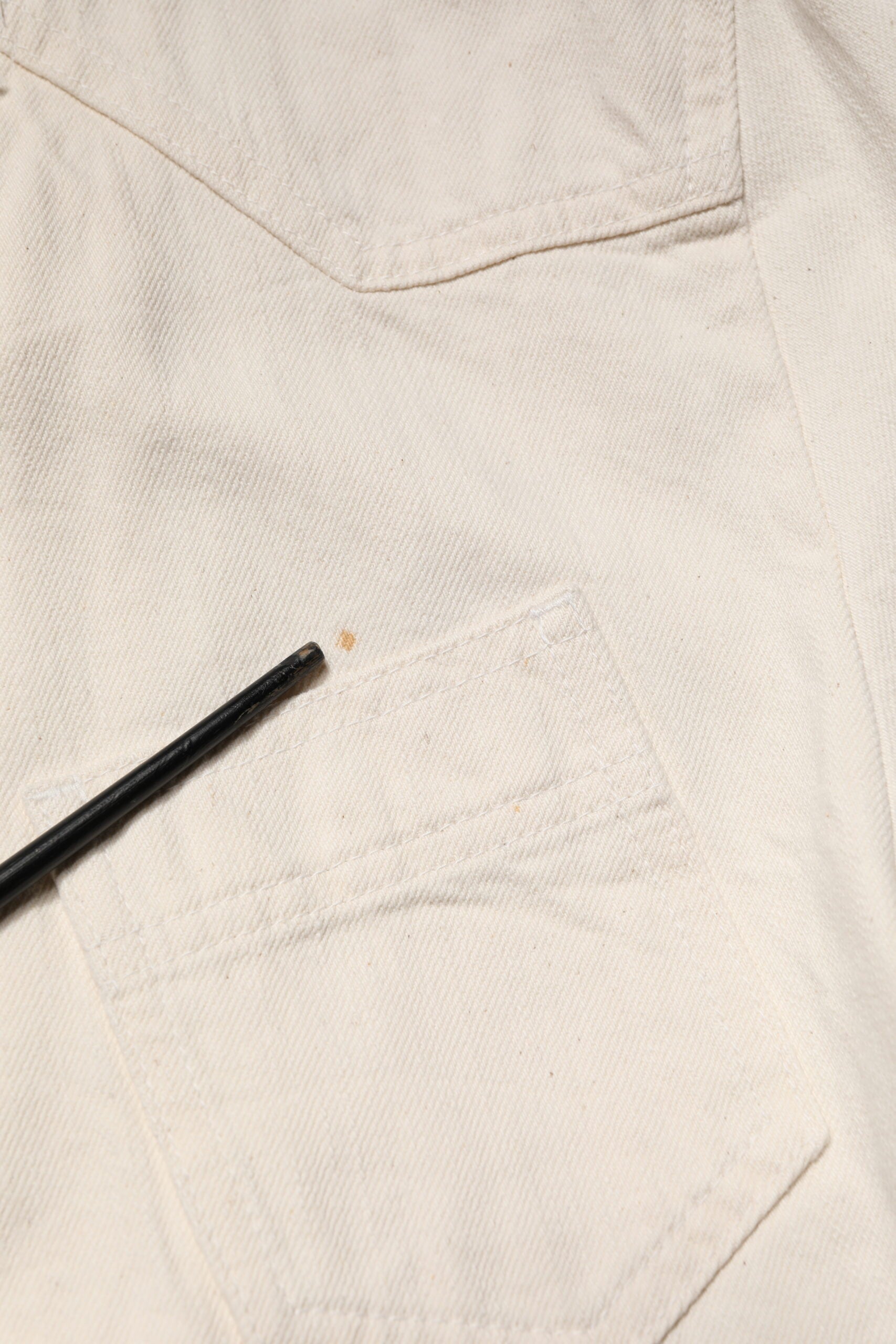 Dolce & Gabbana Off White Cotton Full Zip Denim Men Blouson Jacket | Regal Royce