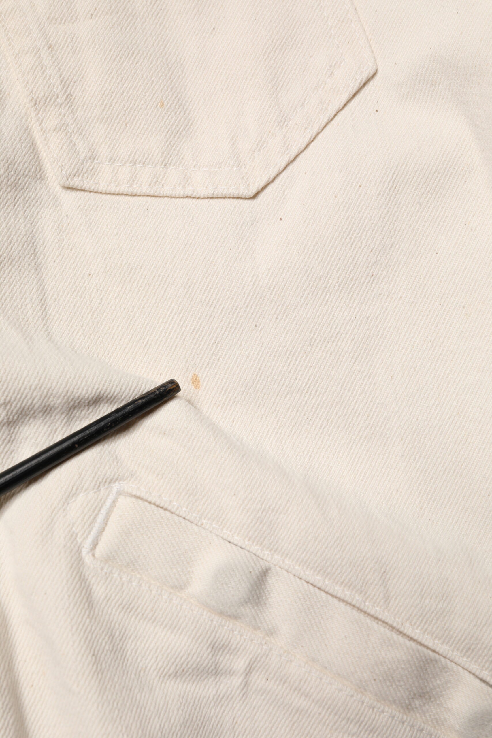 Dolce & Gabbana Off White Cotton Full Zip Denim Men Blouson Jacket | Regal Royce