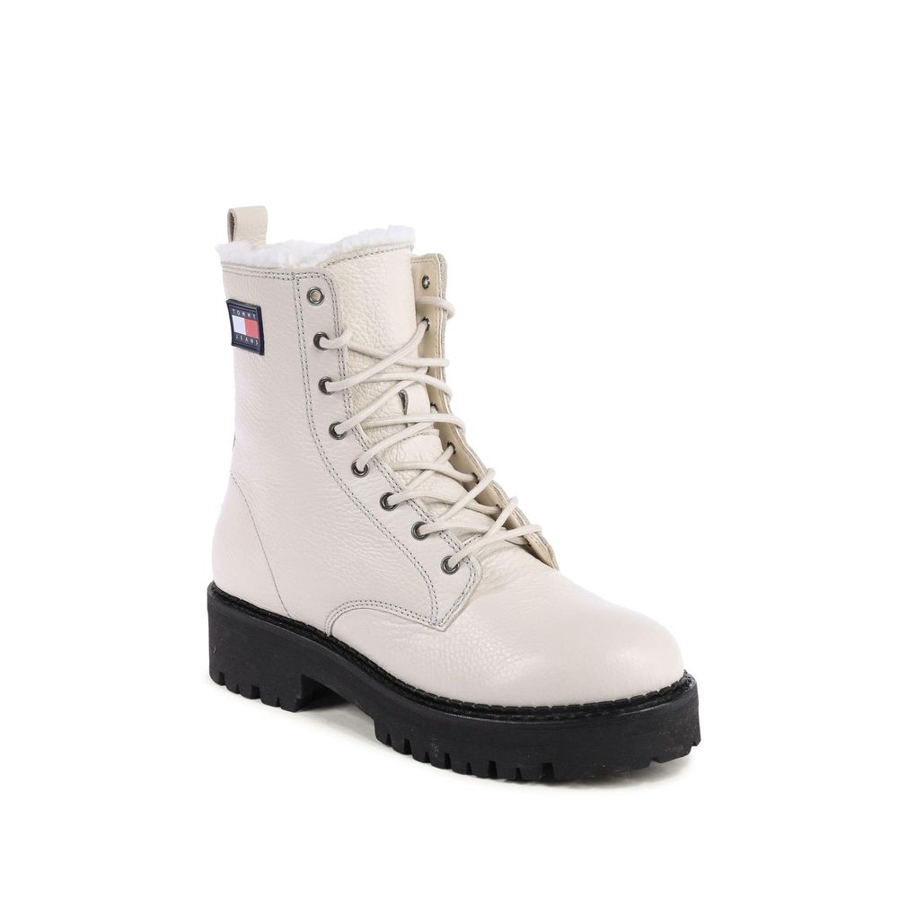 Tommy Hilfiger Beige Leather Ankle Boots | Regal Royce