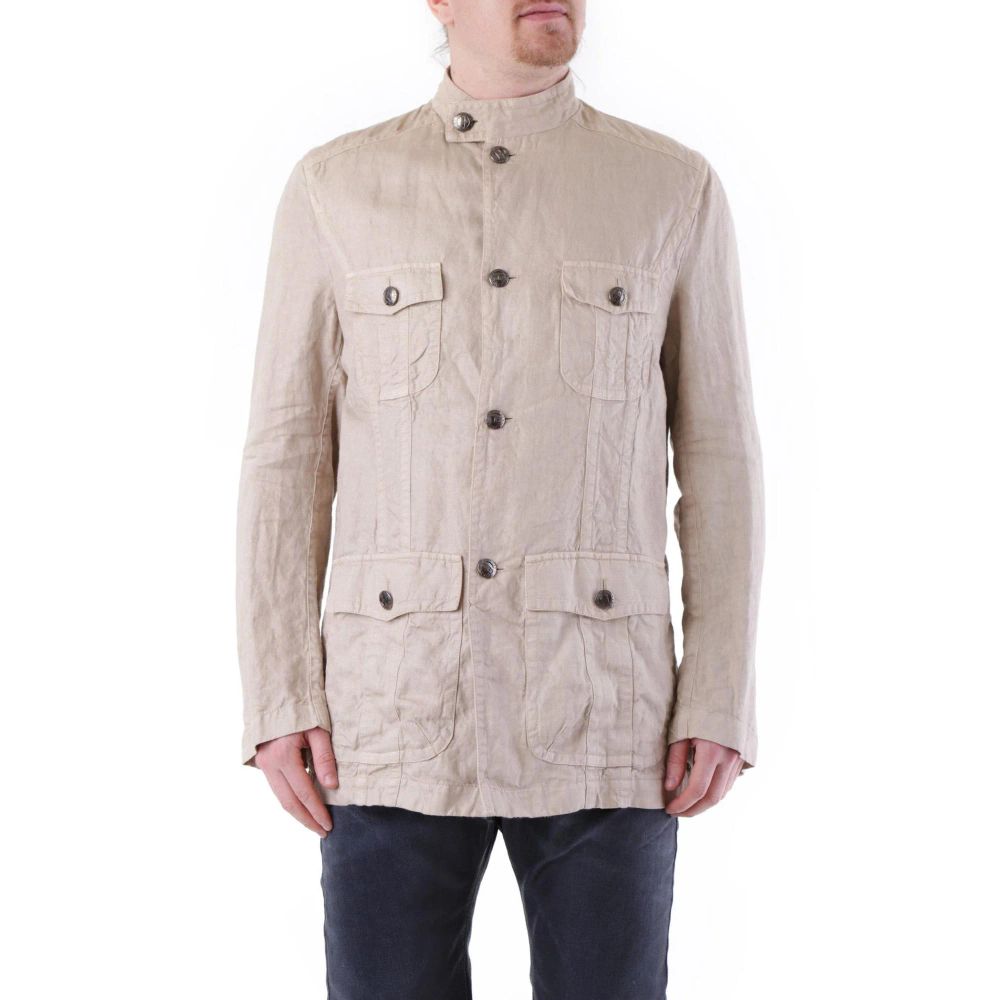 Husky Beige Linen Coat | Regal Royce