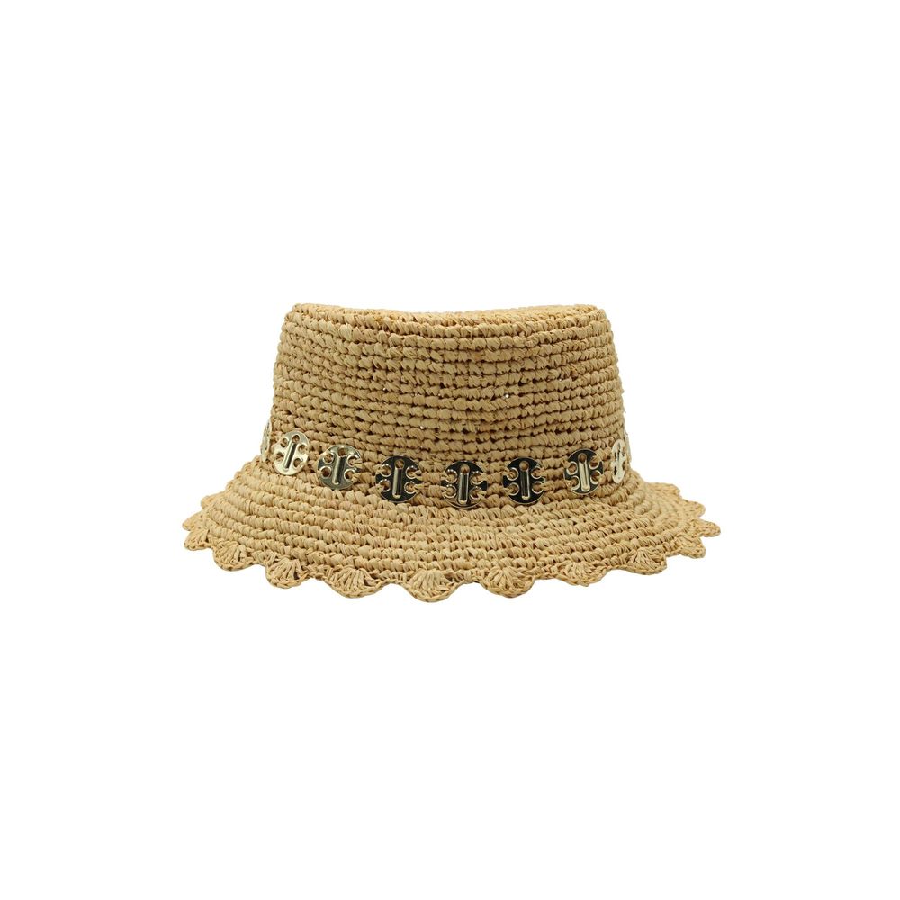 Paco Rabanne Beige Vegetable Fiber  Bucket Hat | Regal Royce