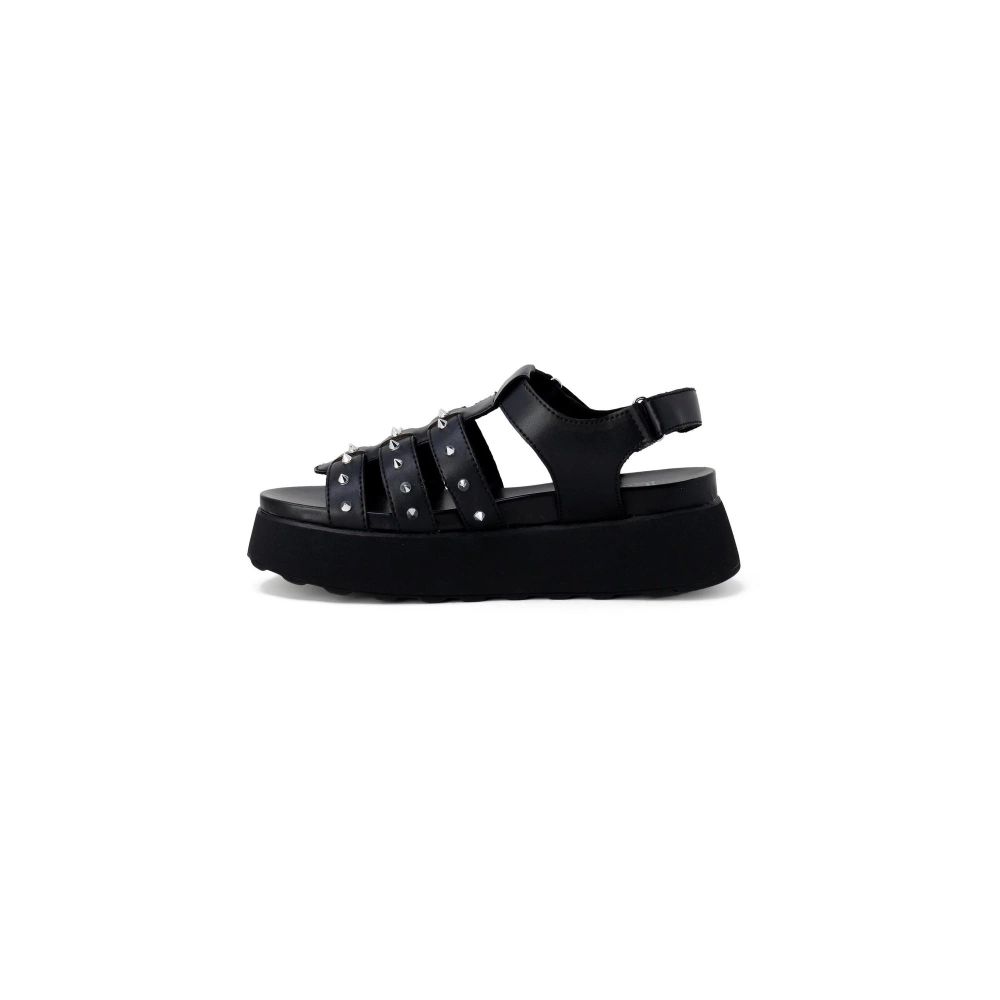 Cult Black Leather Platform Sandals | Regal Royce