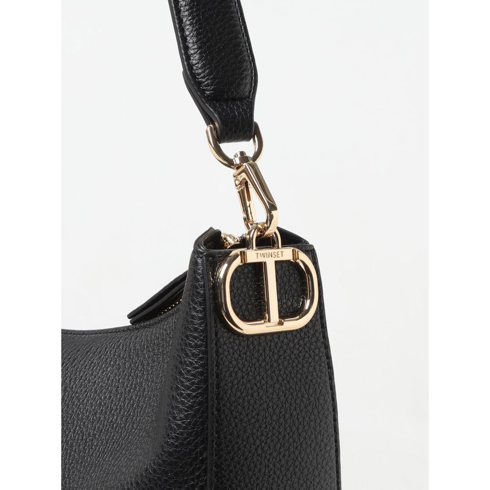 Twinset Black Leather Shoulder Bag | Regal Royce