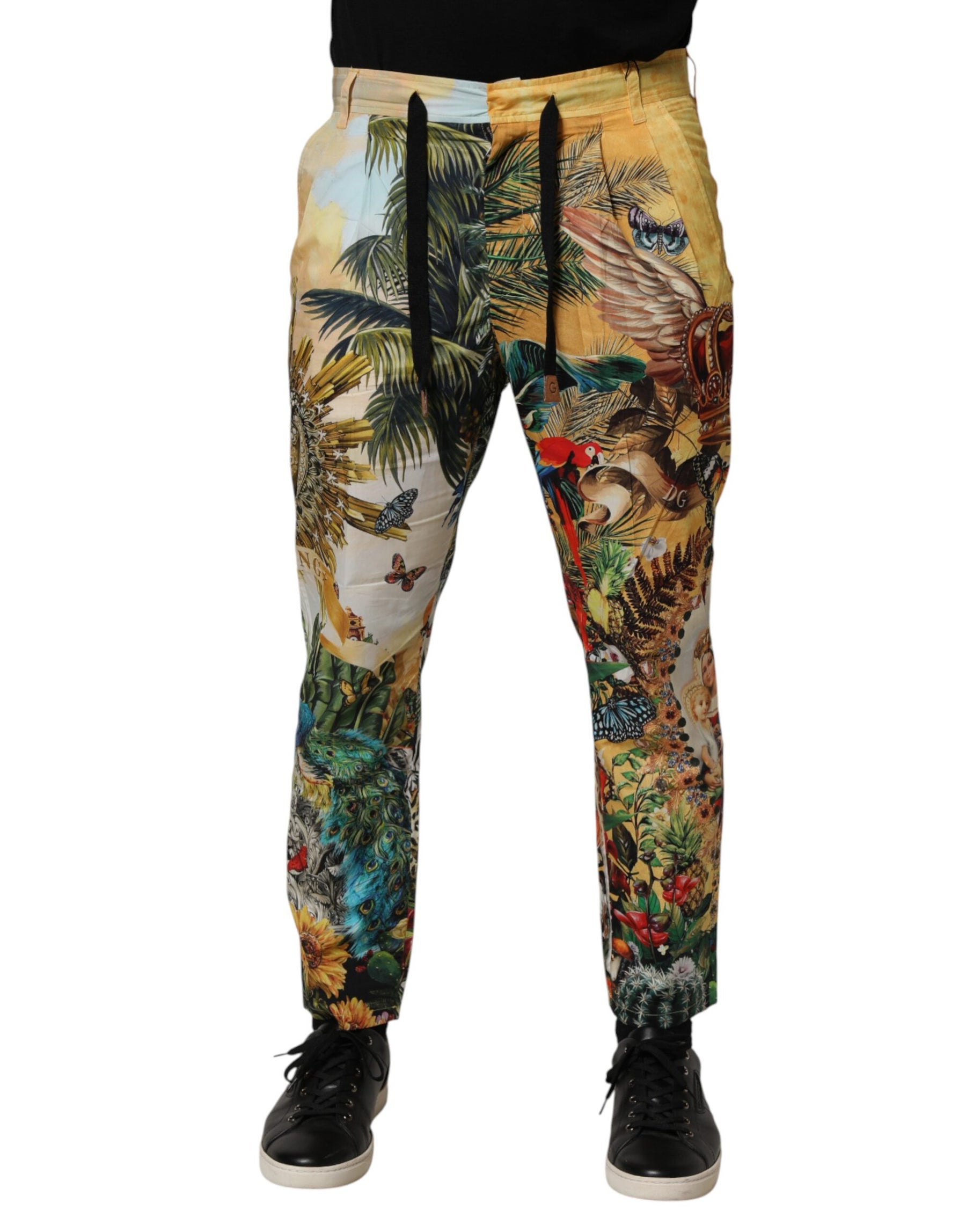 Dolce & Gabbana Multicolor Tropical King Lounge Trouser Pants | Regal Royce
