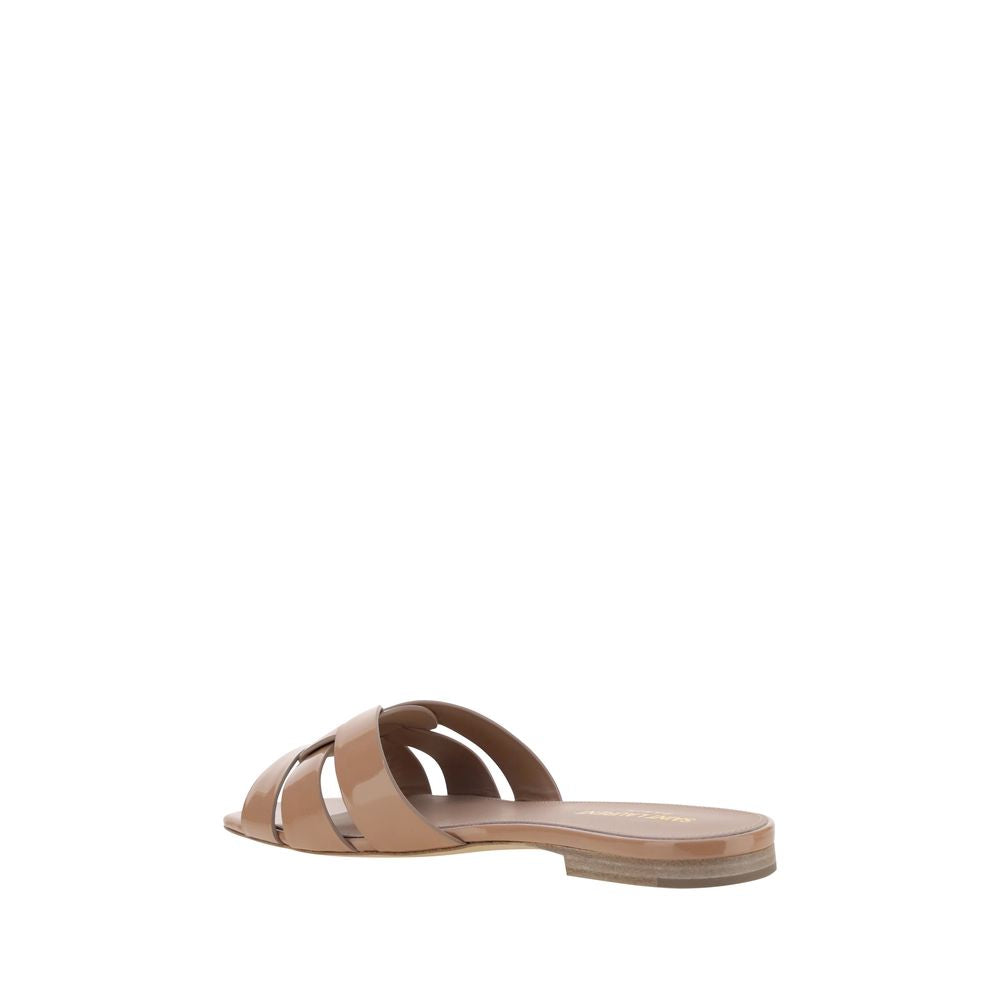 Saint Laurent Multicolor Calf Leather Bos Taurus Flat Sandals | Regal Royce