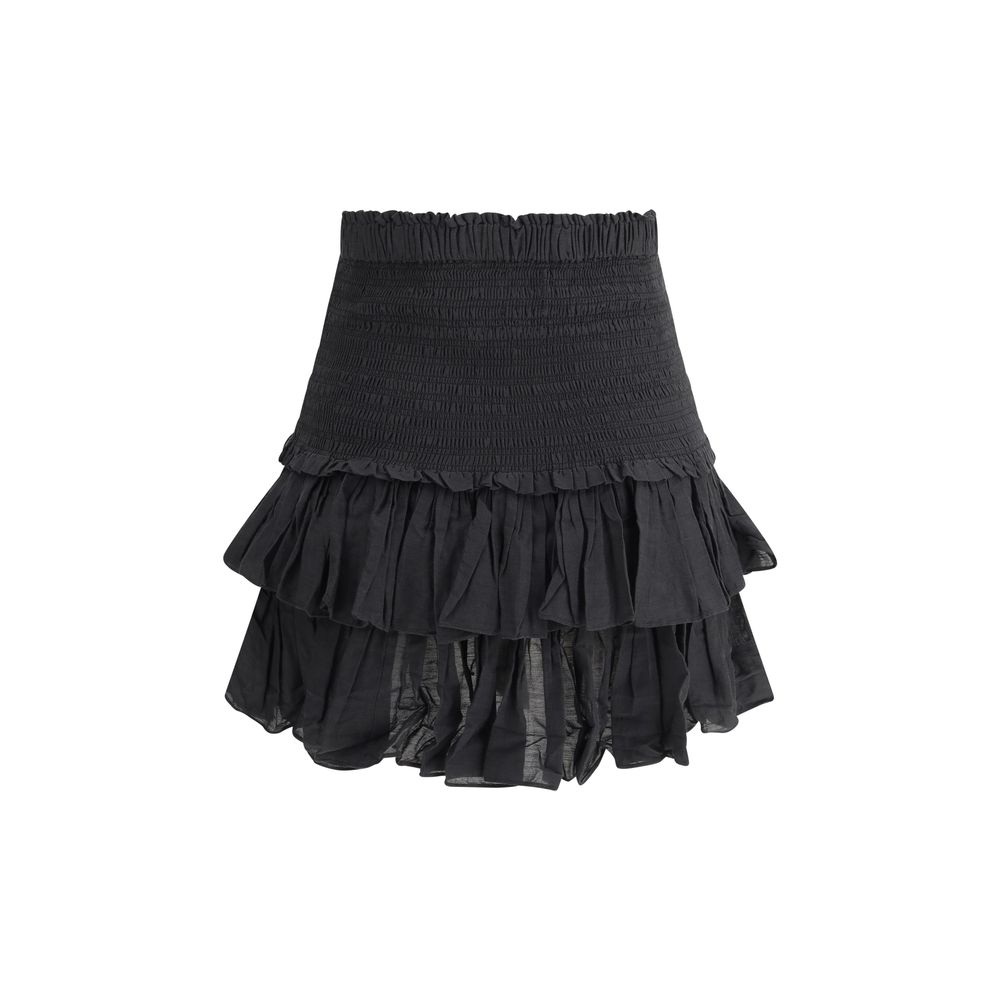 Marant Etoile Black Cotton Mini Skirt | Regal Royce