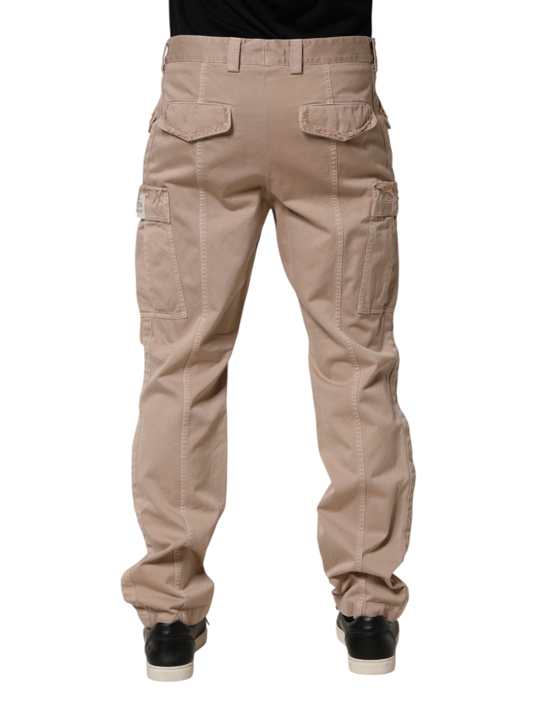Dolce & Gabbana Beige Straight Cargo Chino Men Trouser Pants | Regal Royce