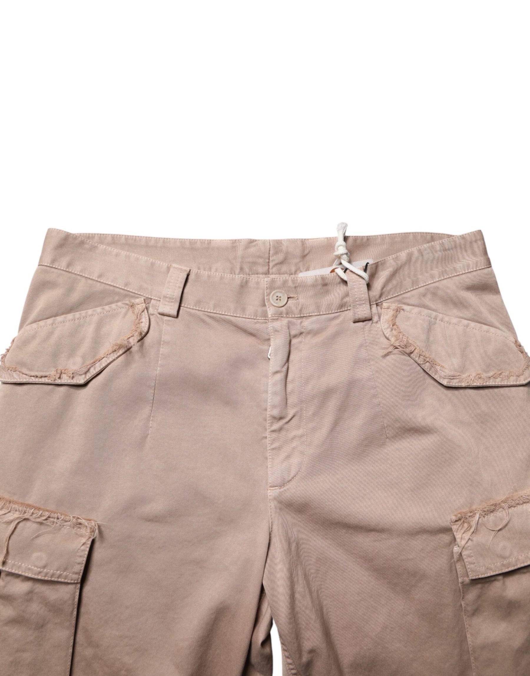 Dolce & Gabbana Beige Straight Cargo Chino Men Trouser Pants | Regal Royce
