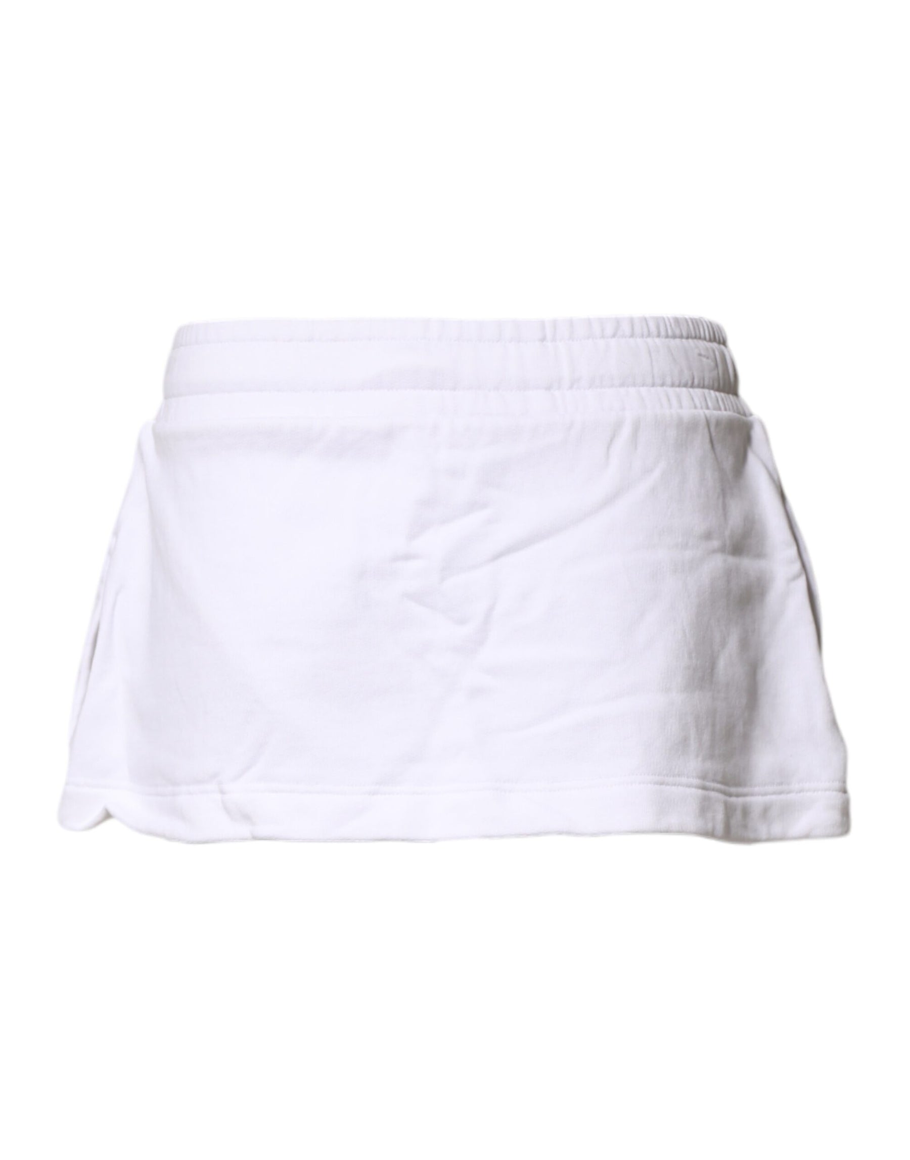 Dolce & Gabbana White Cotton Blend Mid Waist A-line Mini Skirt | Regal Royce