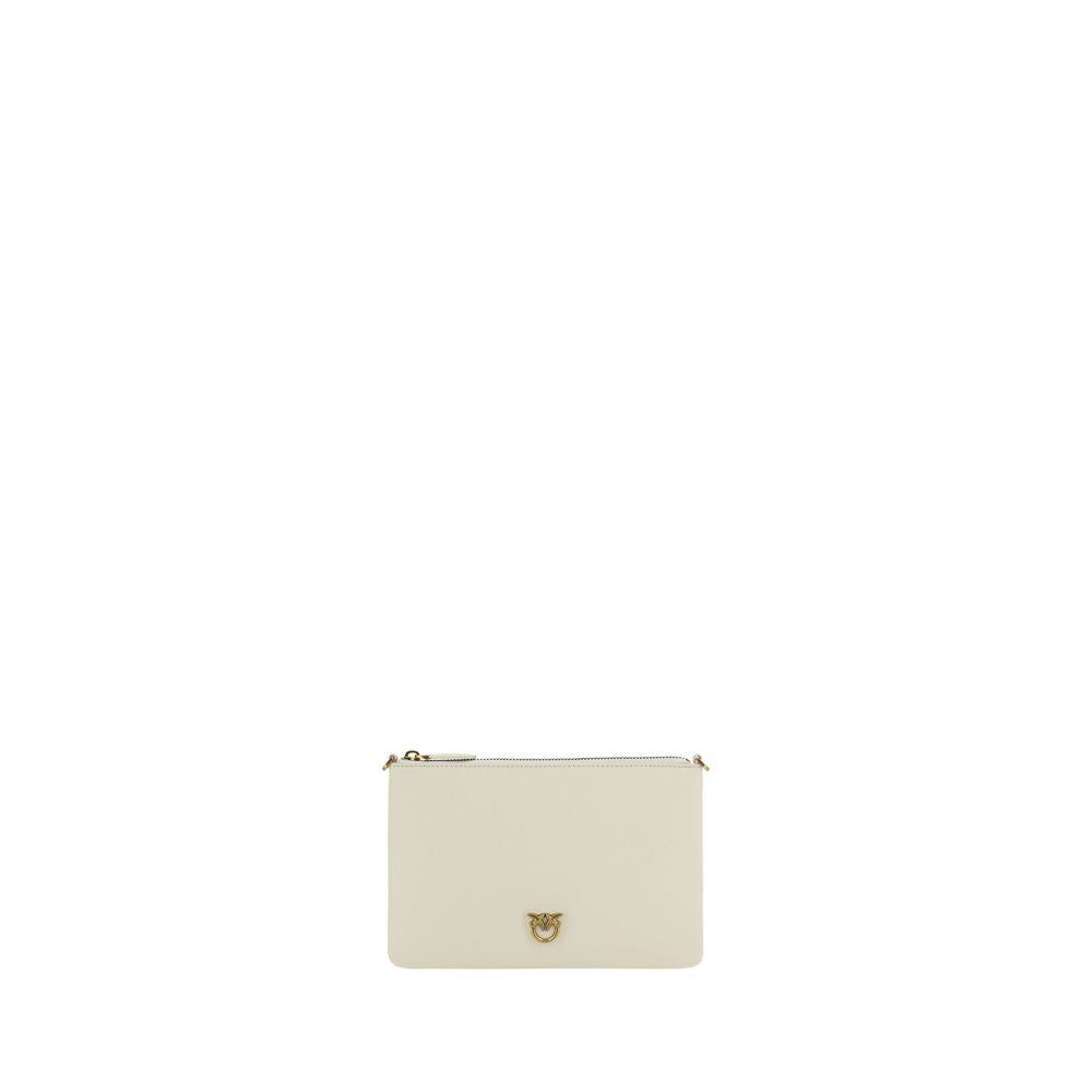 PINKO Cream Calf Leather Bos Taurus Shoulder Bag | Regal Royce