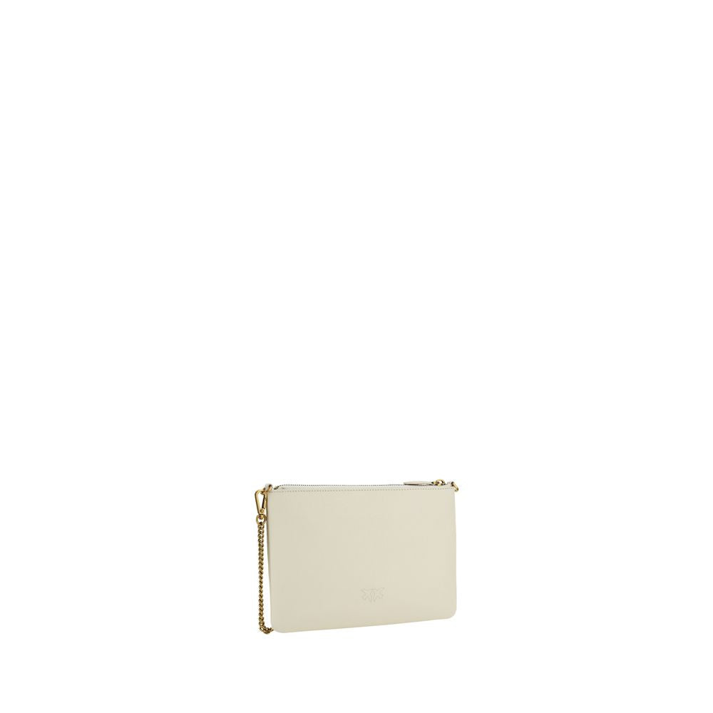 PINKO Cream Calf Leather Bos Taurus Shoulder Bag | Regal Royce