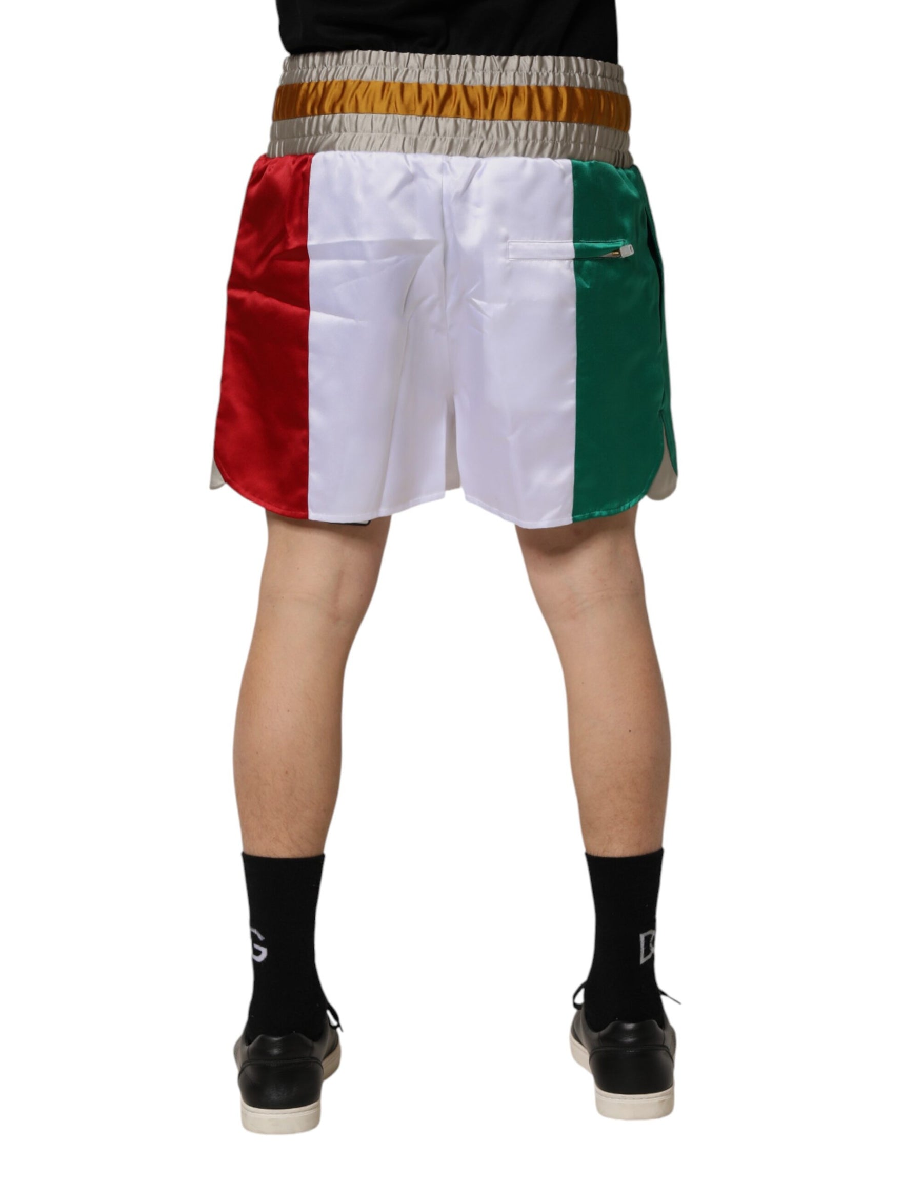 Dolce & Gabbana Multicolor Italia Polyester Bermuda Shorts | Regal Royce