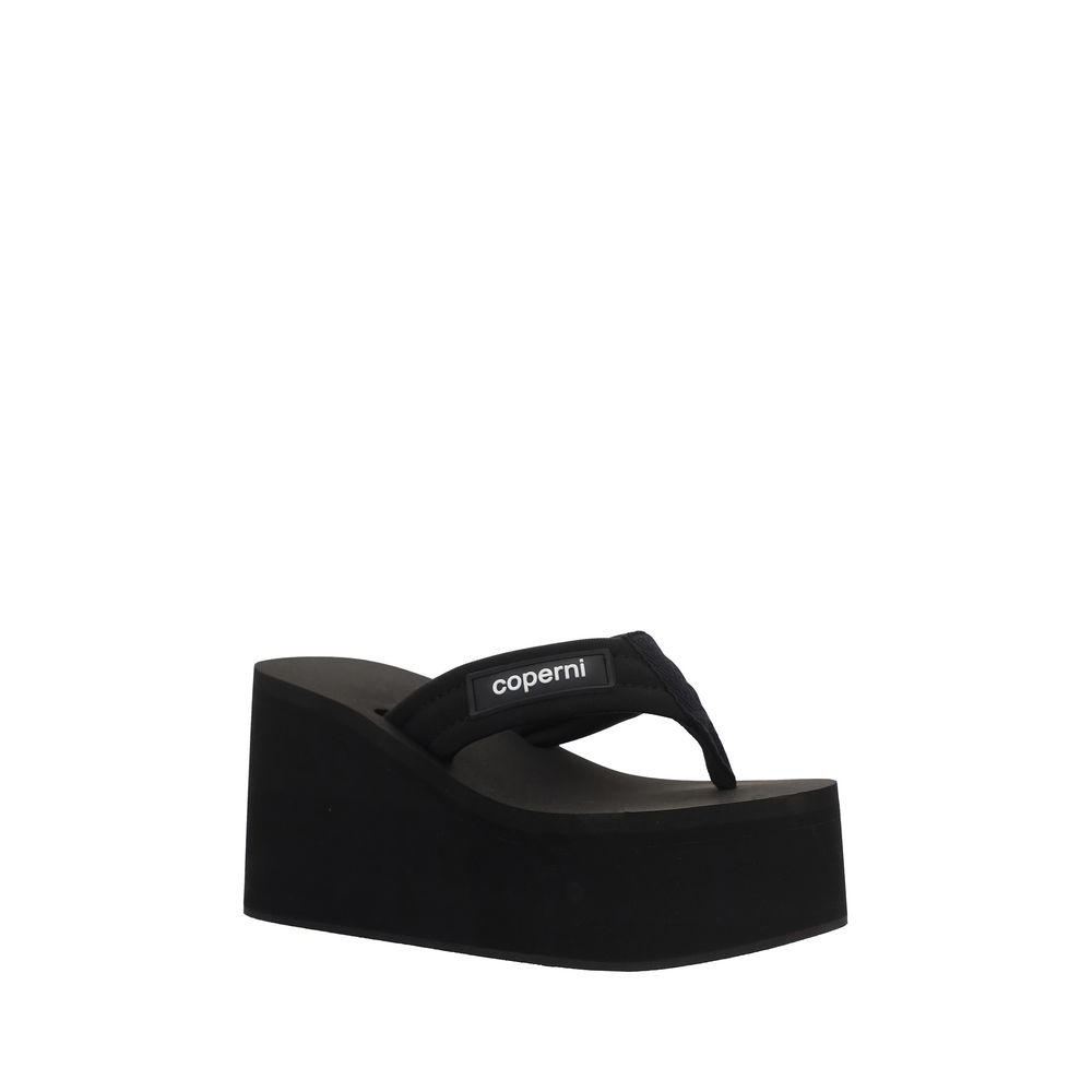 Coperni Black Polyamide Platform Sandals | Regal Royce