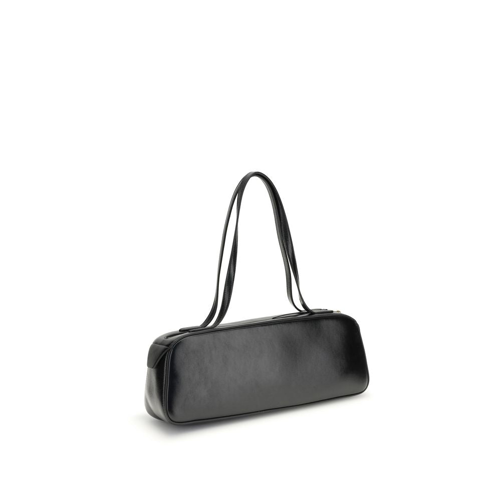 Khaite Black Calf Leather Bos Taurus Shoulder Bag | Regal Royce