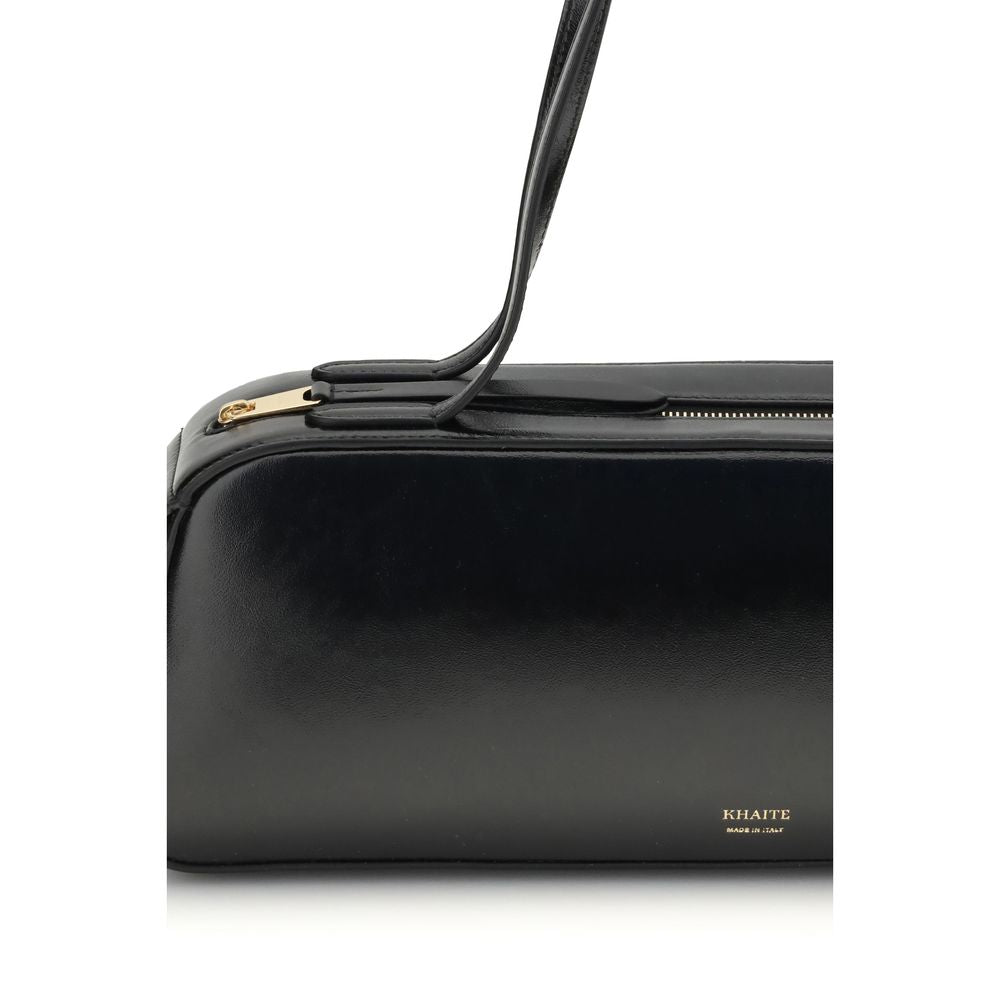 Khaite Black Calf Leather Bos Taurus Shoulder Bag | Regal Royce