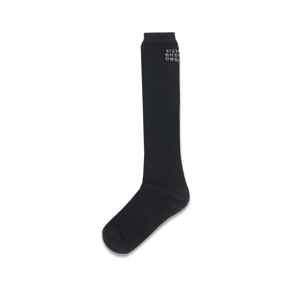 MM6 Black Viscose Socks | Regal Royce
