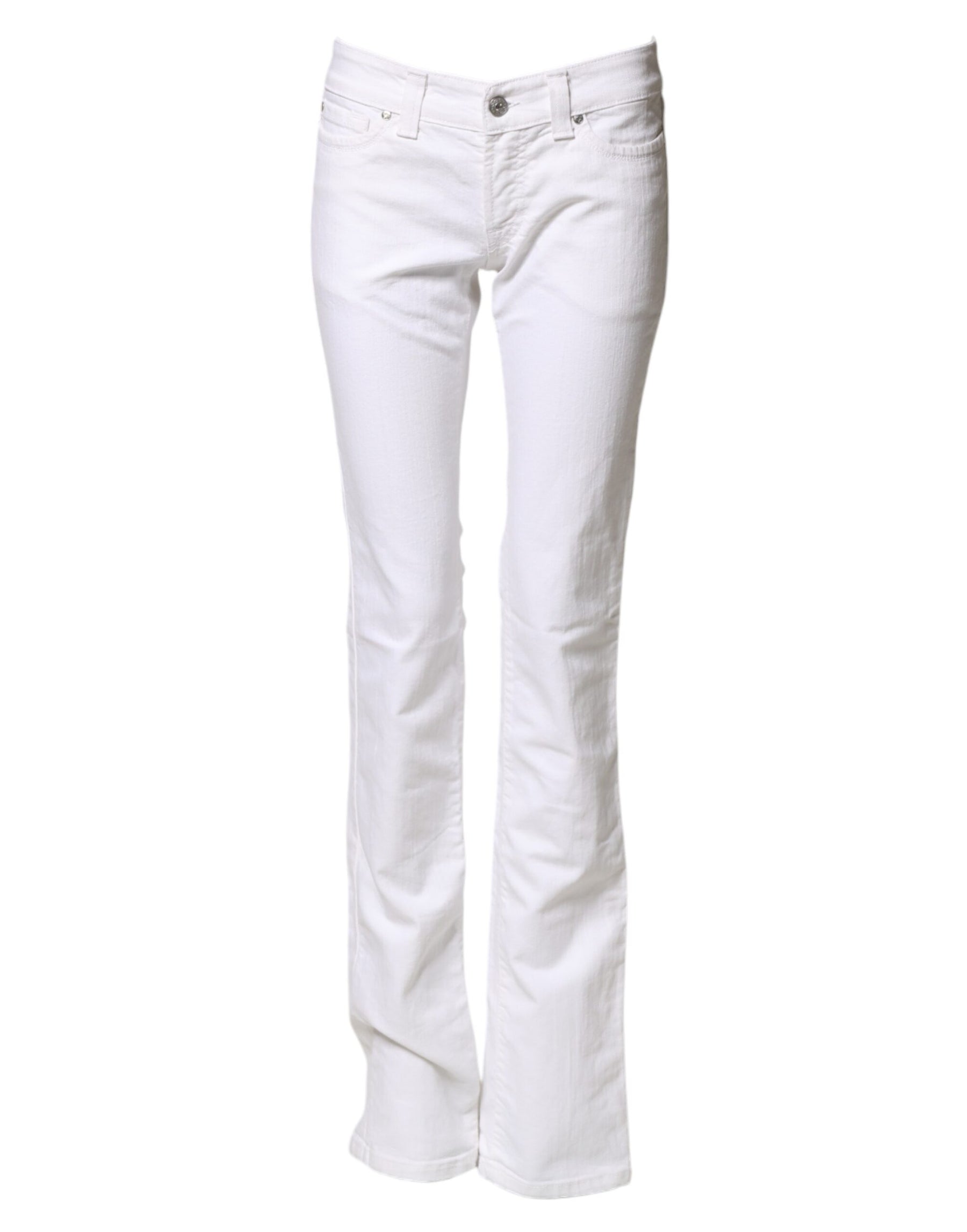 S.O.S White Low Waist Bootcut Denim Jeans | Regal Royce