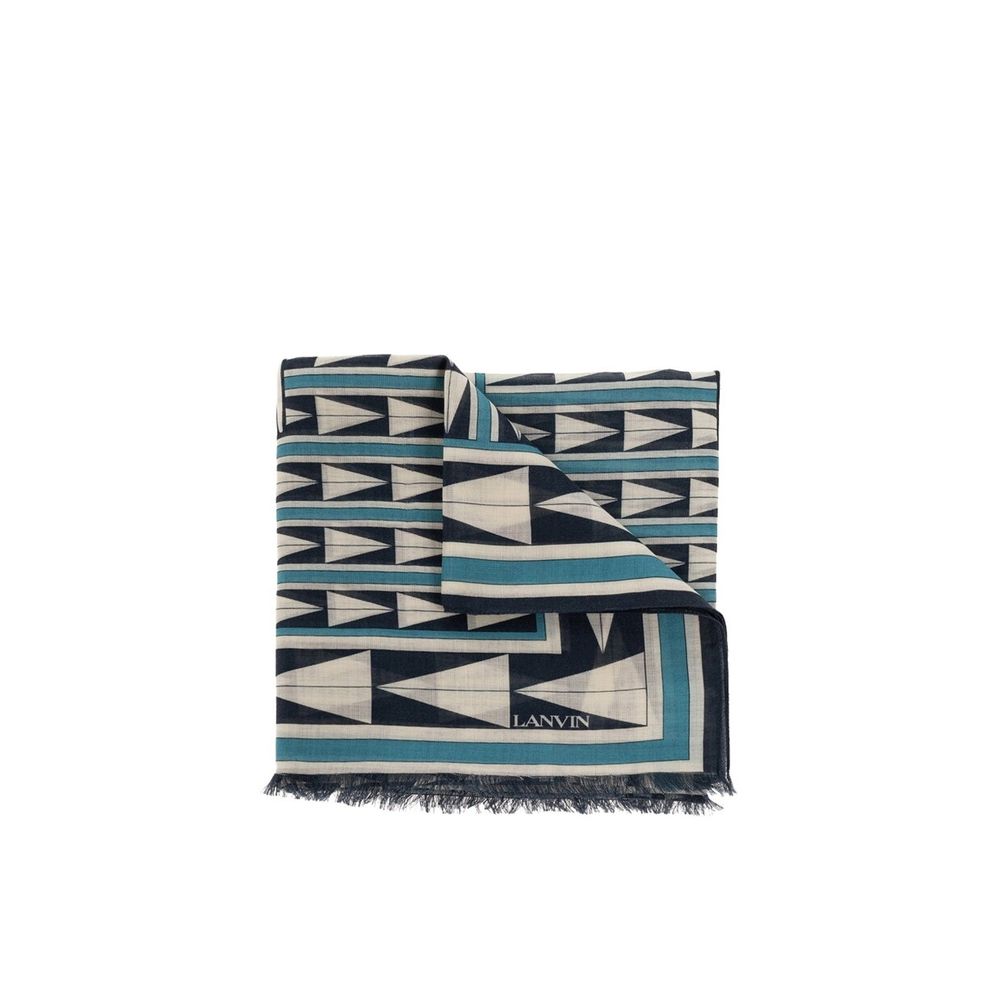 Lanvin Blue Wool Scarf | Regal Royce