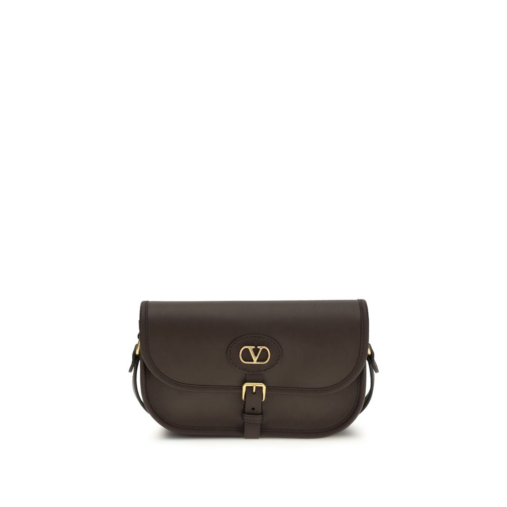 Valentino Garavani Brown Calf Leather Bos Taurus Shoulder Bag | Regal Royce