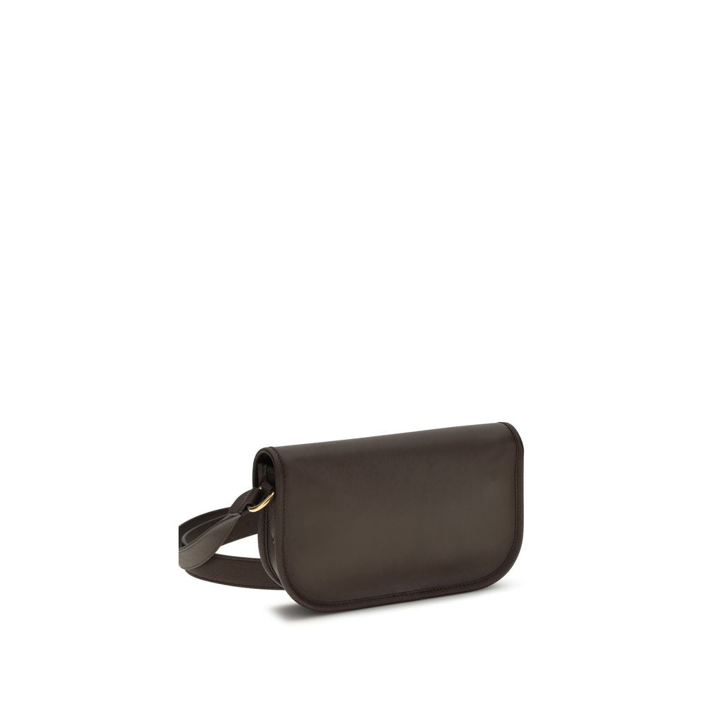 Valentino Garavani Brown Calf Leather Bos Taurus Shoulder Bag | Regal Royce