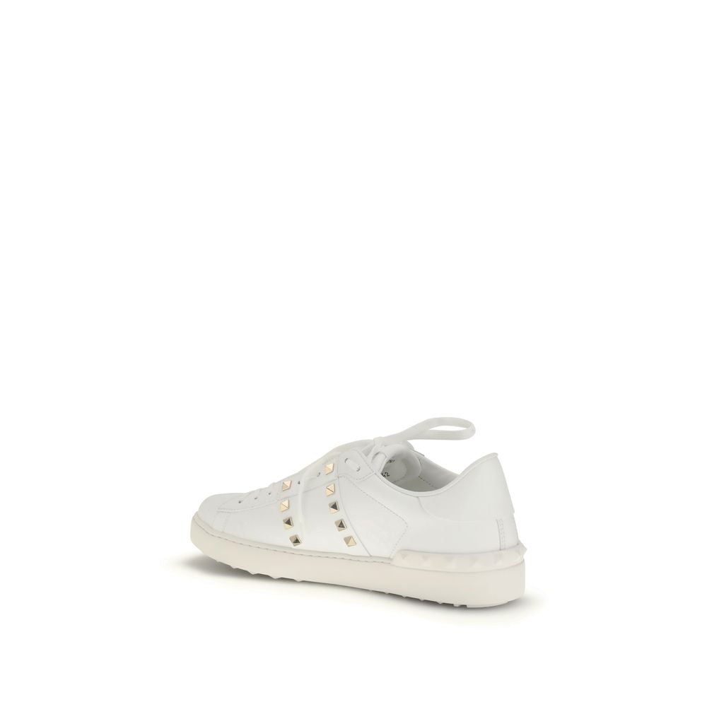 Valentino Garavani White Calf Leather Bos Taurus Low Top Sneakers | Regal Royce