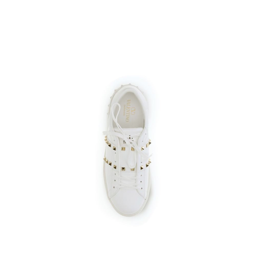 Valentino Garavani White Calf Leather Bos Taurus Low Top Sneakers | Regal Royce