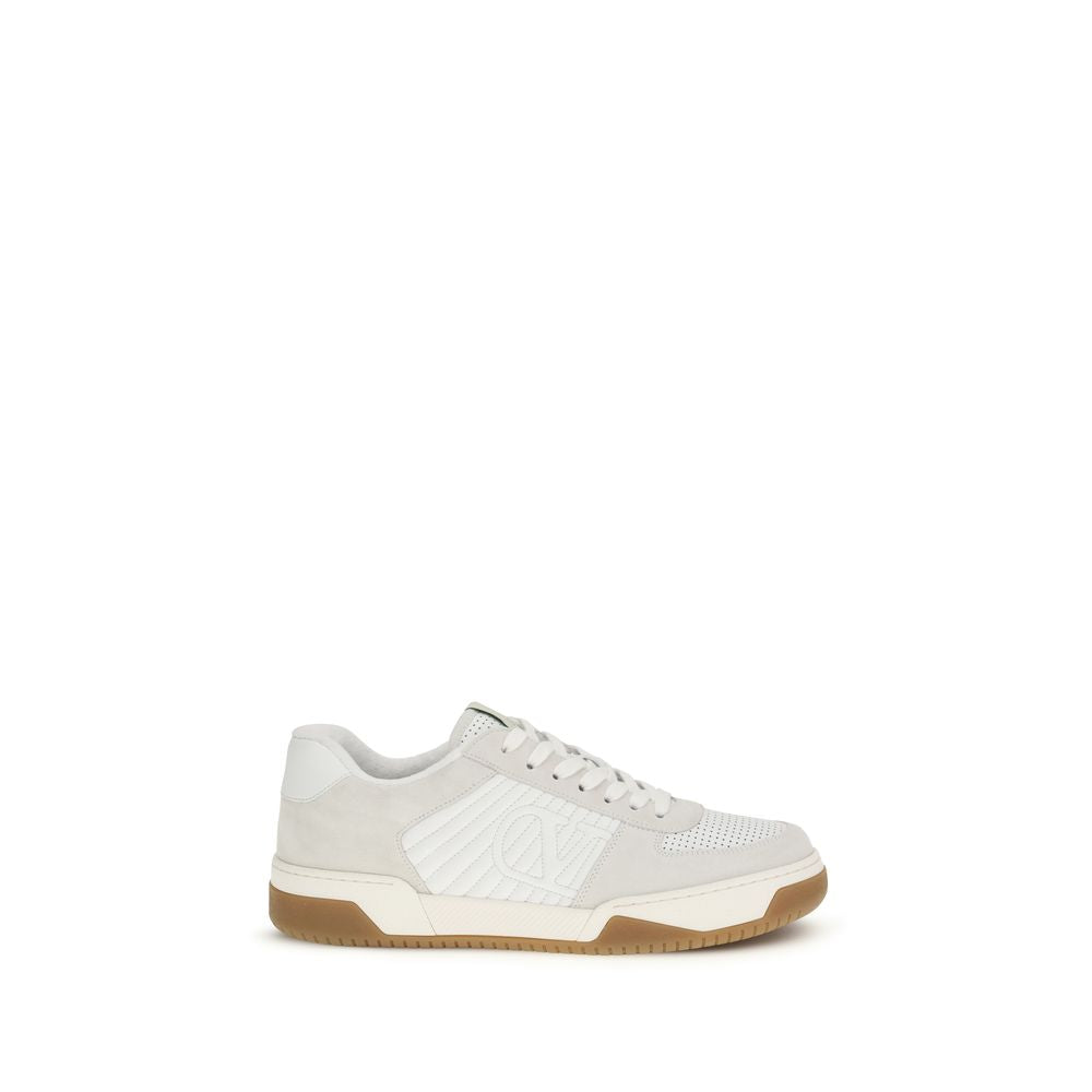 Valentino Garavani White Calf Leather Bos Taurus Athletic Sneakers | Regal Royce
