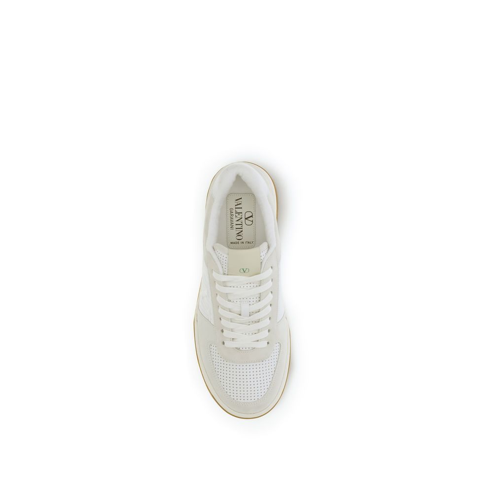 Valentino Garavani White Calf Leather Bos Taurus Athletic Sneakers | Regal Royce