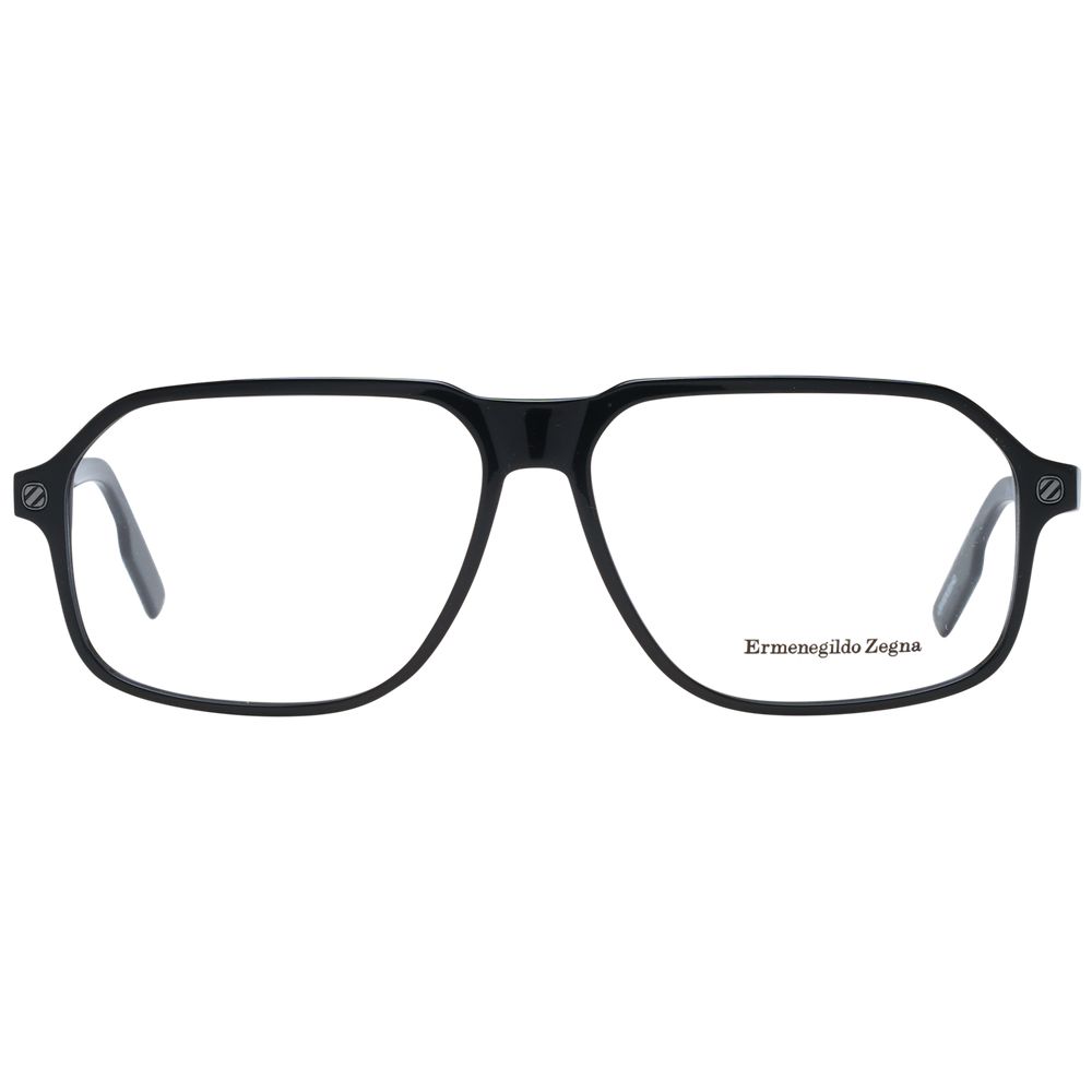 Ermenegildo Zegna Black Plastic Glasses (Frames) | Regal Royce
