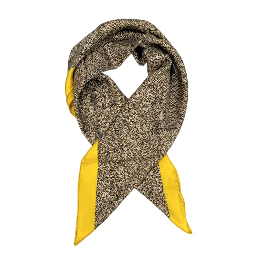 Borbonese Yellow Silk Women Scarf | Regal Royce