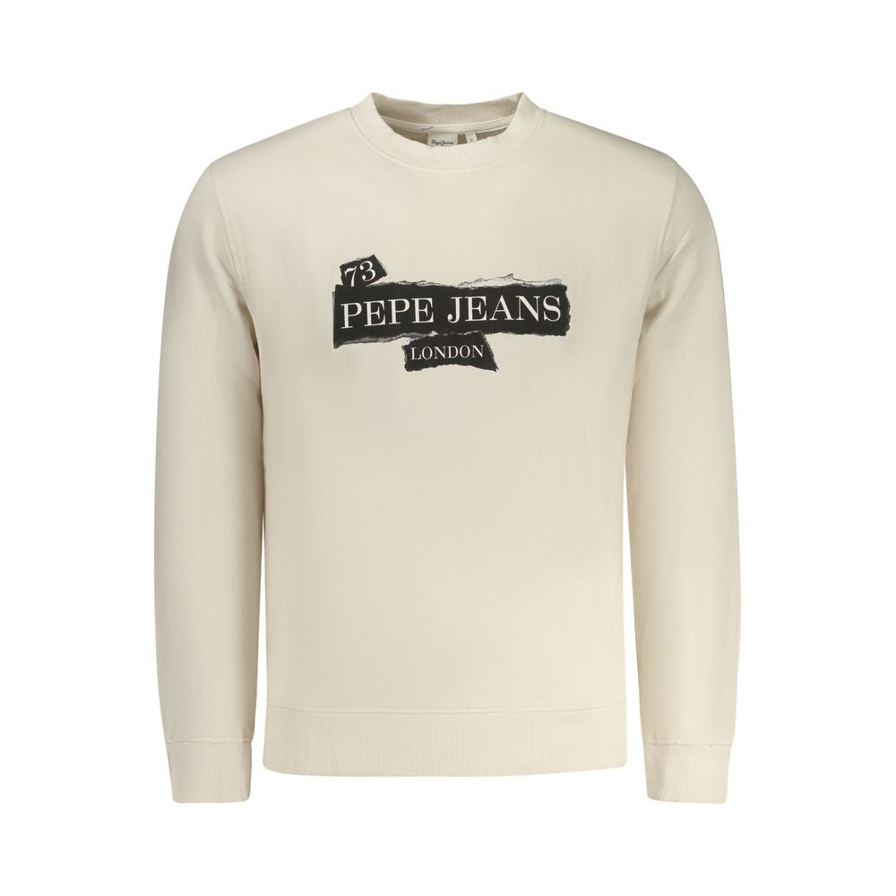 Pepe Jeans Beige Cotton Men Sweatshirt | Regal Royce