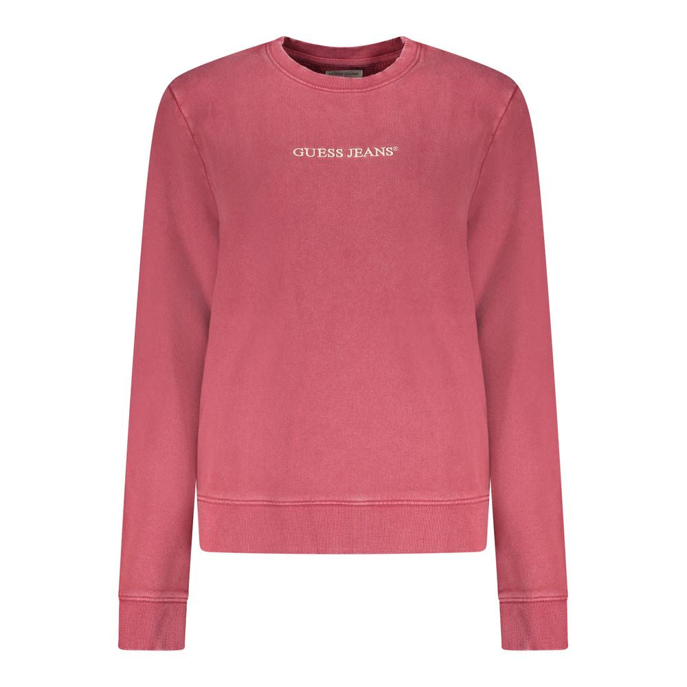 Guess Jeans Red Cotton Women Sweatshirt | Regal Royce