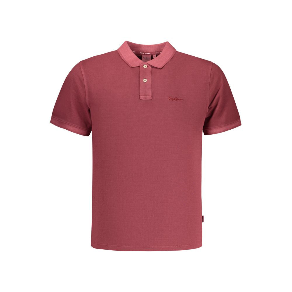 Pepe Jeans Red Cotton Men's Polo Shirt | Regal Royce