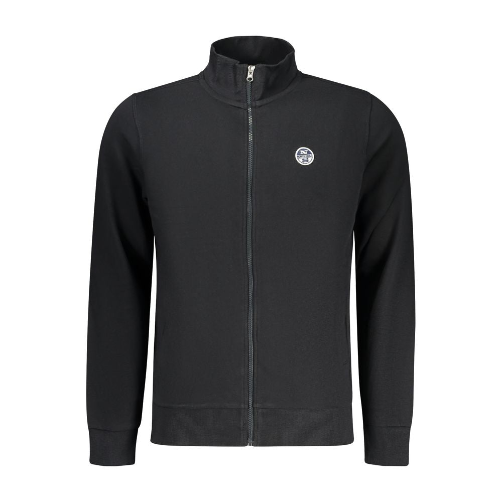 North Sails Black Cotton Men Sweatshirt | Regal Royce