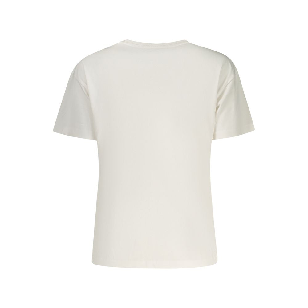 Pepe Jeans White Cotton Women T-Shirt | Regal Royce