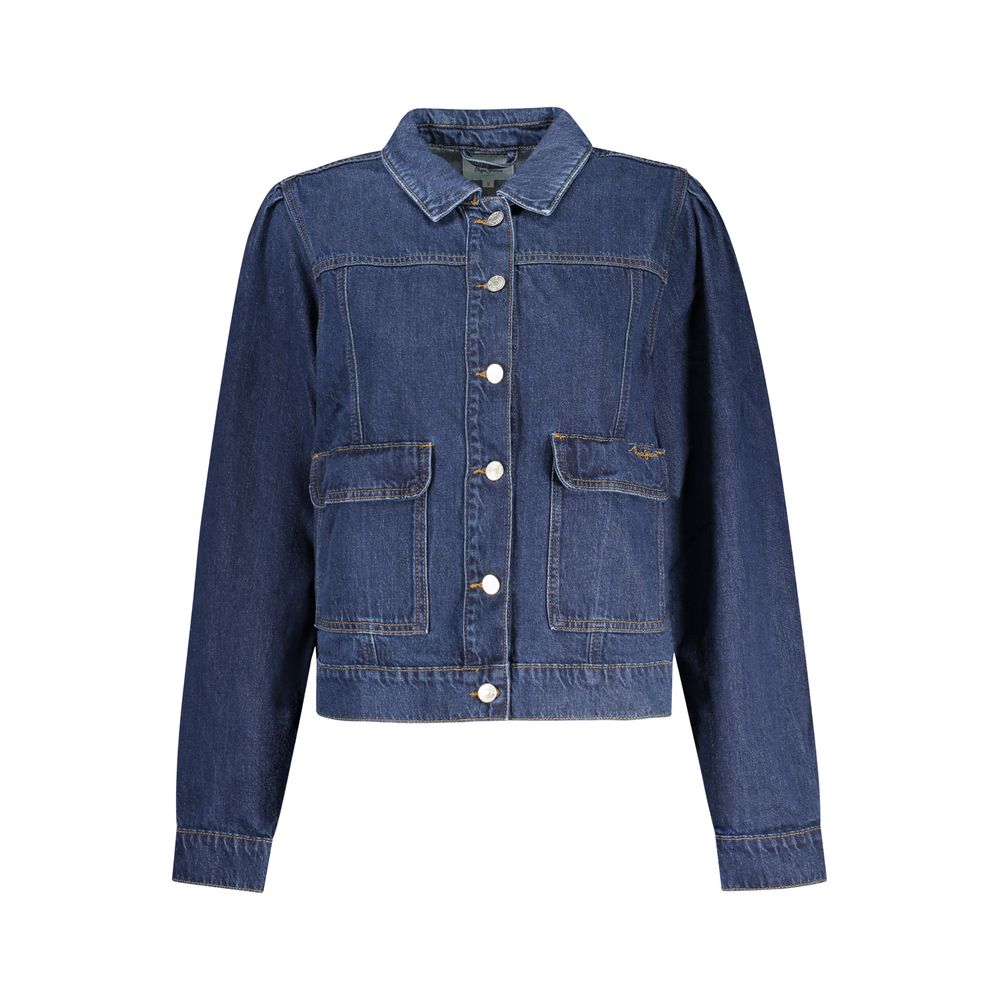 Pepe Jeans Blu Cotton Women Jacket | Regal Royce