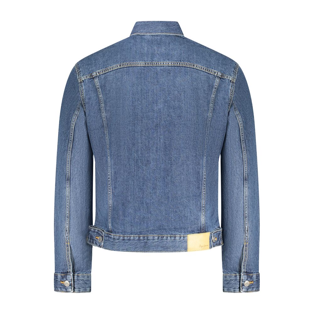 Pepe Jeans Blu Cotton Men Jacket | Regal Royce