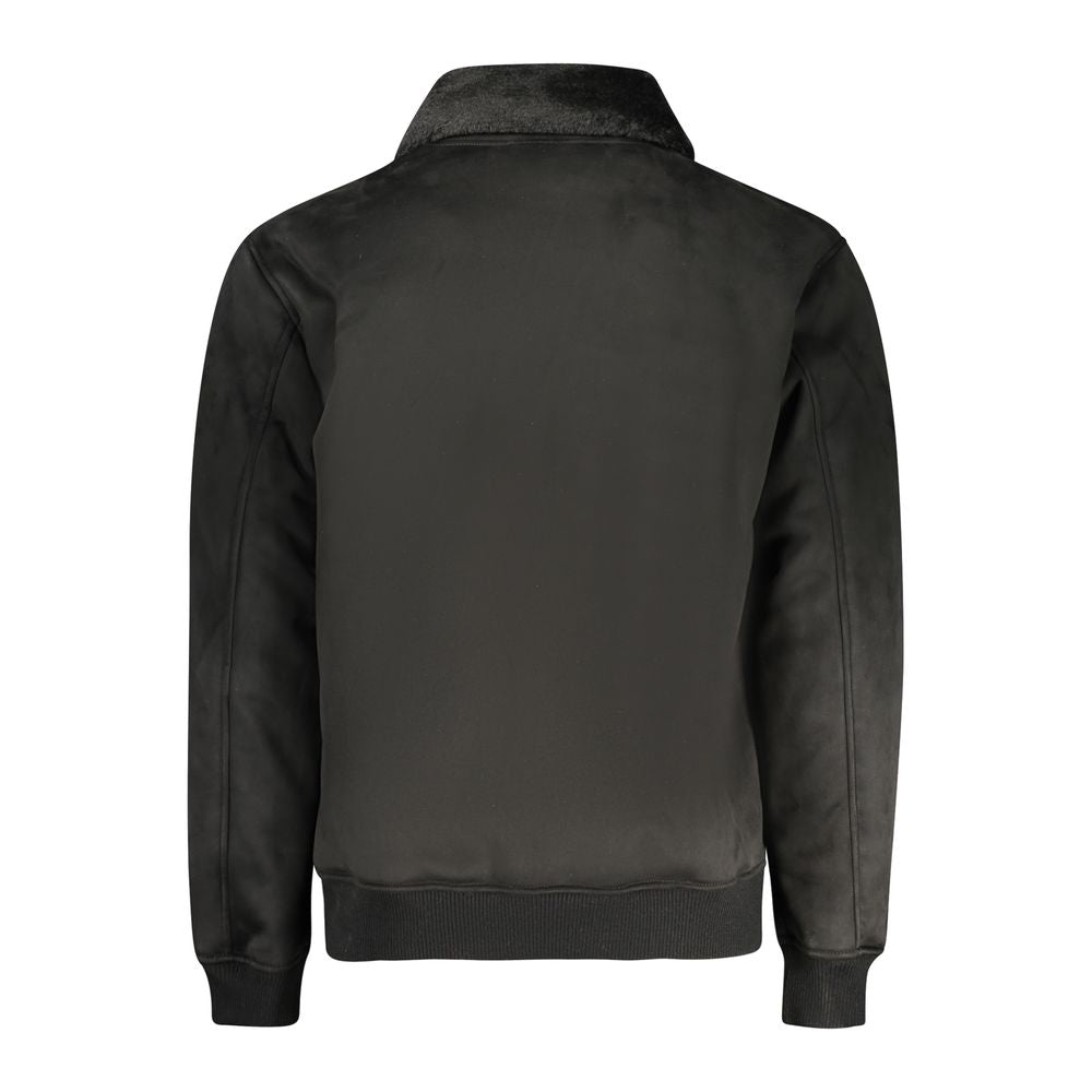 Guess Jeans Nero Poliuretano Men Jacket | Regal Royce