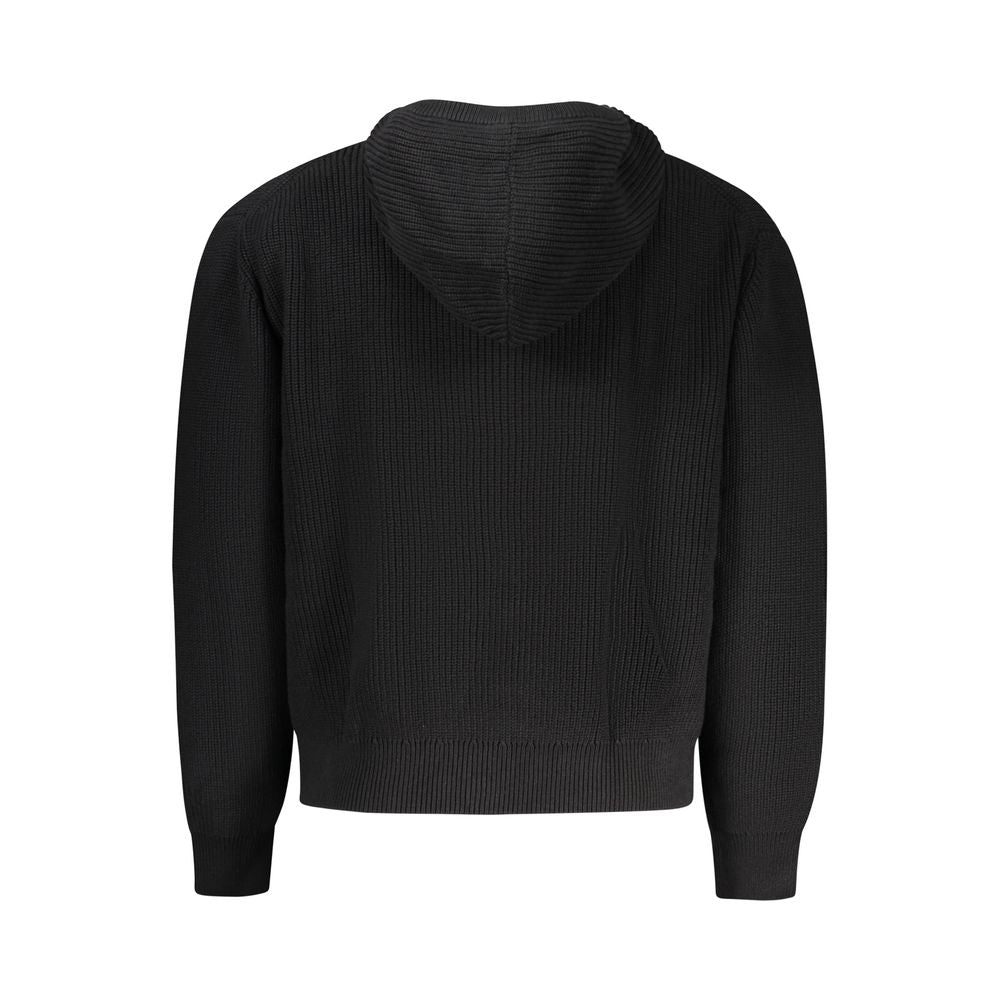 Guess Jeans Black Organic Cotton Men's Cardigan | Regal Royce