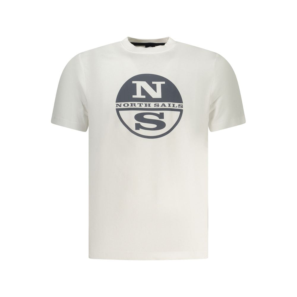 North Sails White Cotton Men T-Shirt | Regal Royce