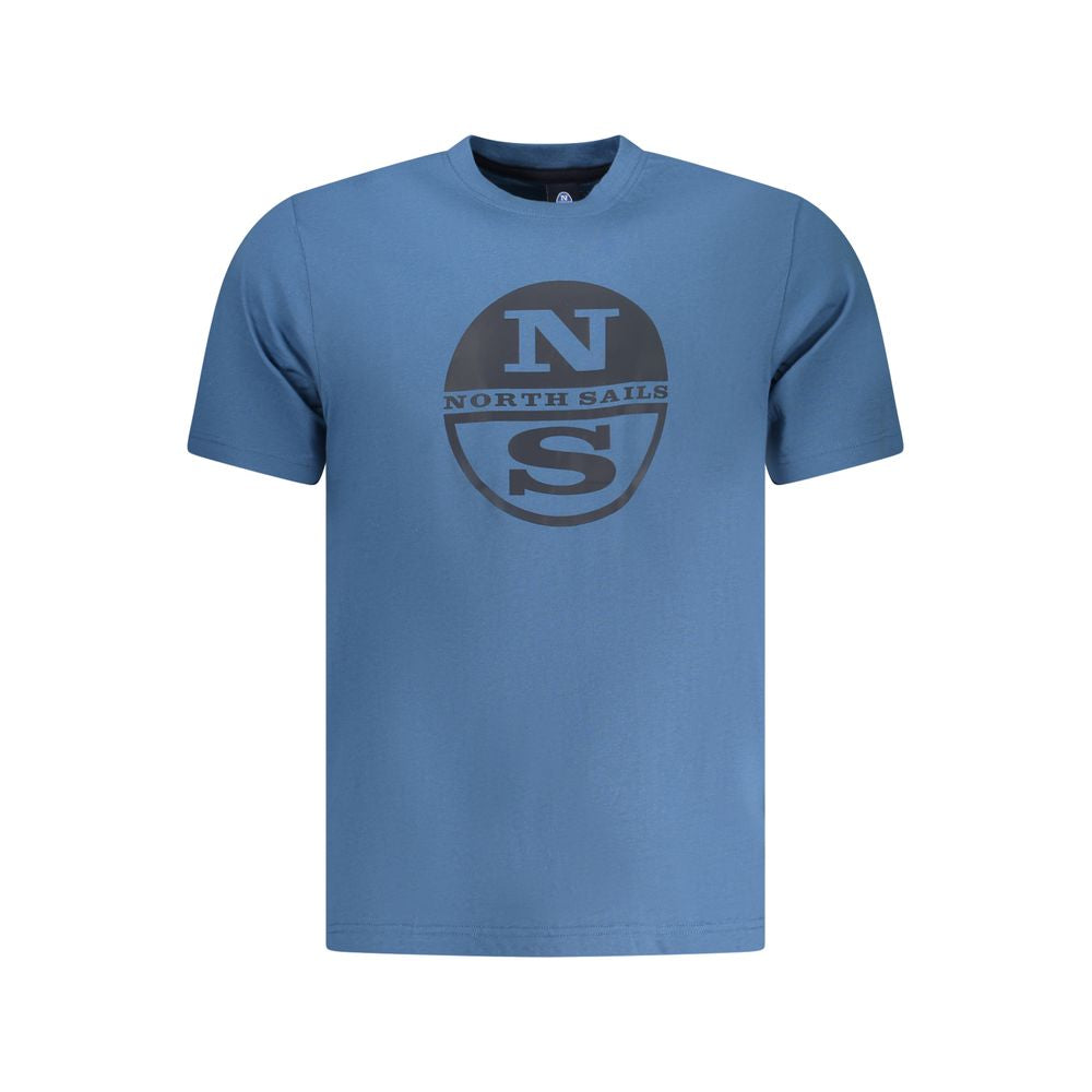 North Sails Blue Cotton Men T-Shirt | Regal Royce
