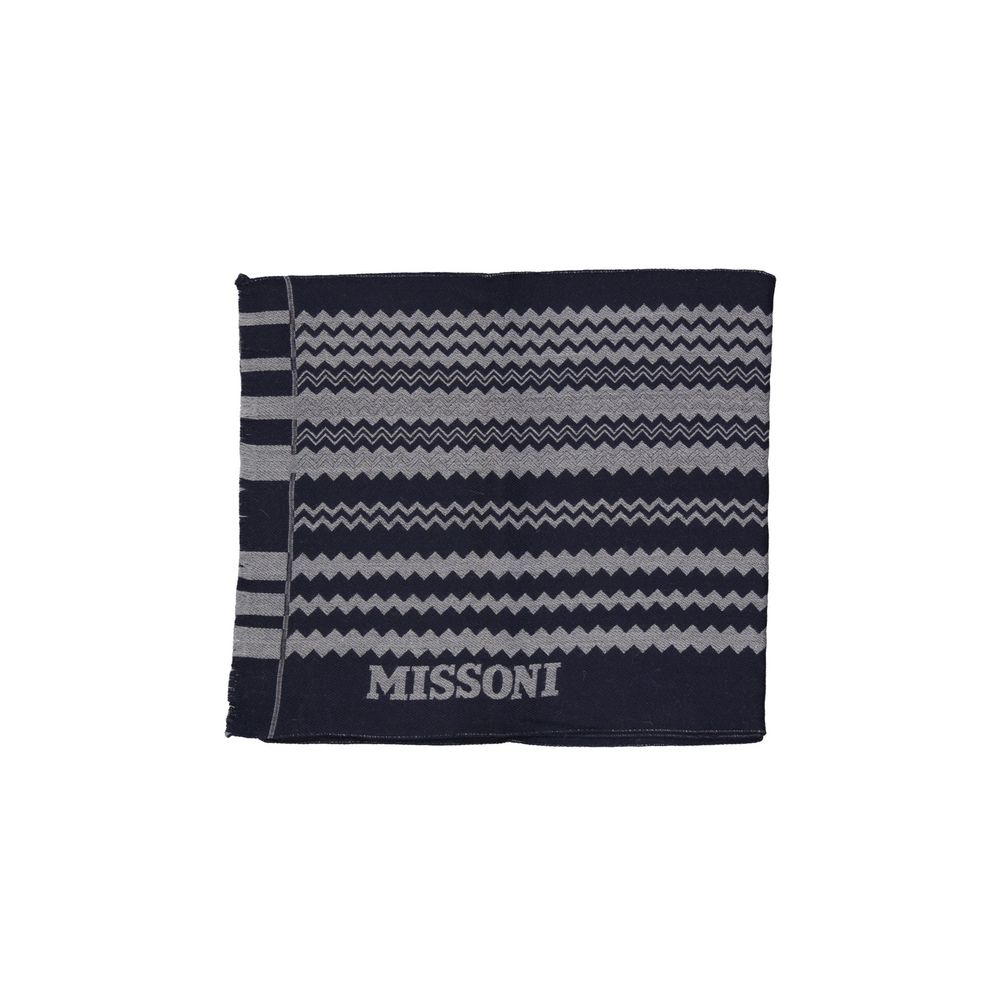 Missoni Blue Wool Scarf | Regal Royce